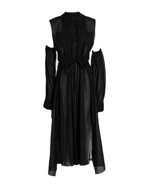 Woman Midi dress Black Size 2 Cotton