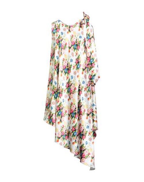 Woman Midi dress White Size 4 Silk