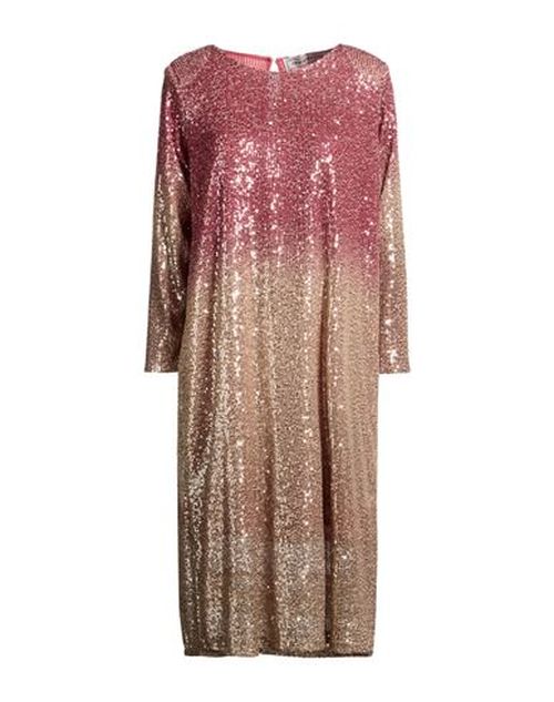 Woman Midi dress Rose gold Size M Polyester