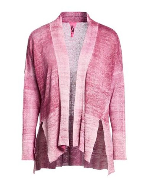 Woman Cardigan Mauve Size S Linen