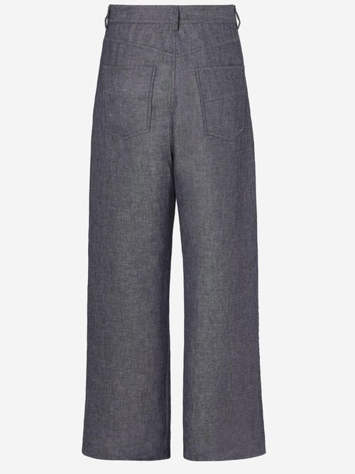 Cotton-Linen Blend Jeans — Gray