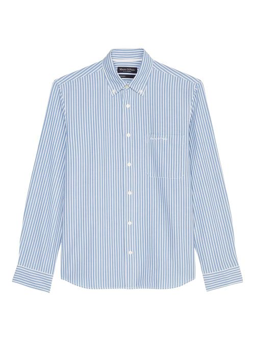 Striped button-up shirt - White
