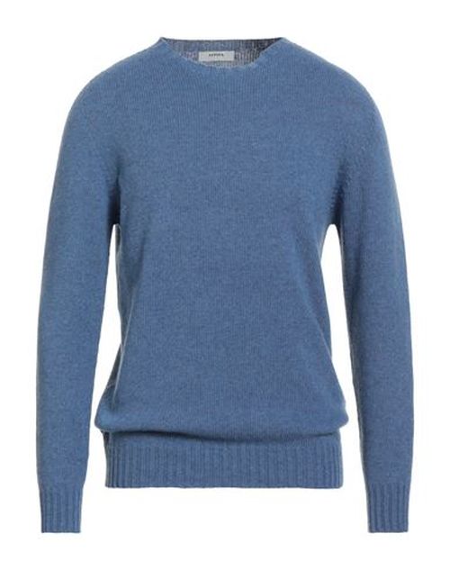 Man Sweater Slate blue Size 38 Recycled wool, EcoVero viscose, Recycled polyamide, Recycled cashmere