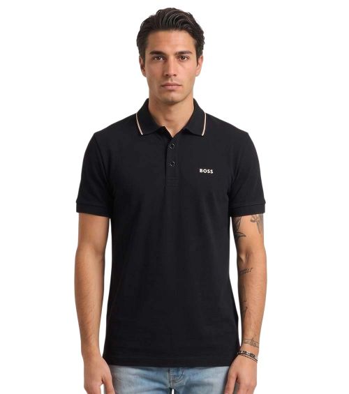 Black Shirt Collar Polos