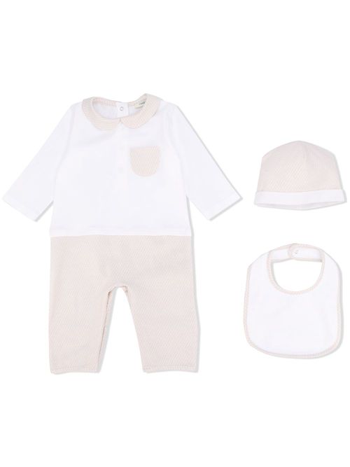 FF motif babygrow set - White