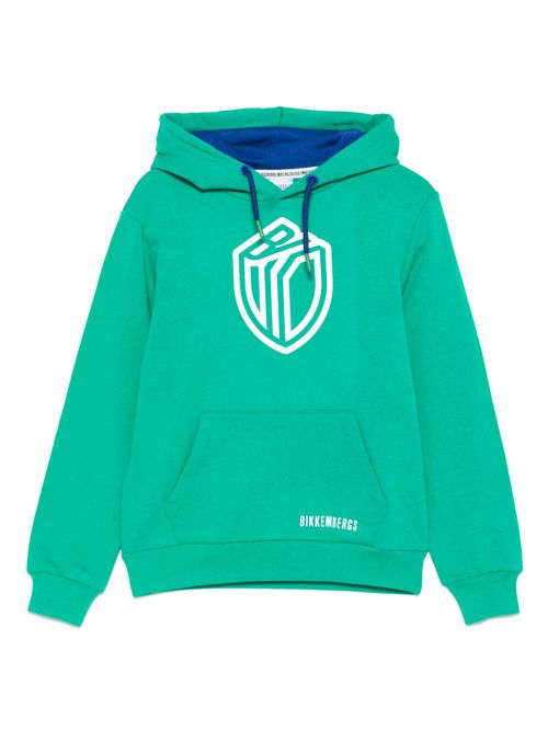 Logo-print hoodie - Green