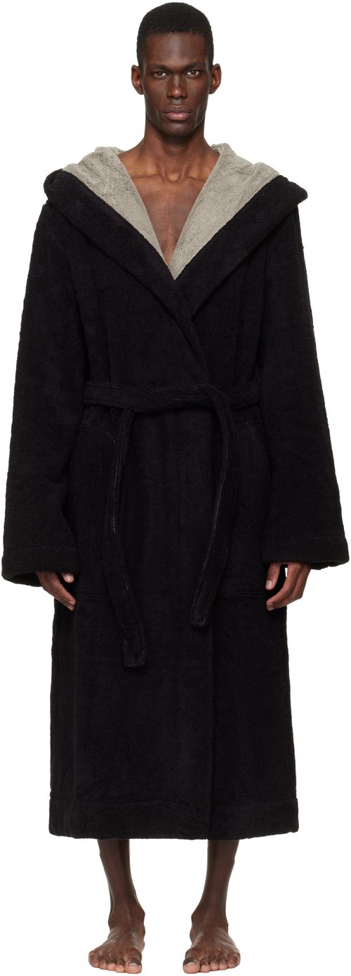 Black Temple Beach Bathrobe