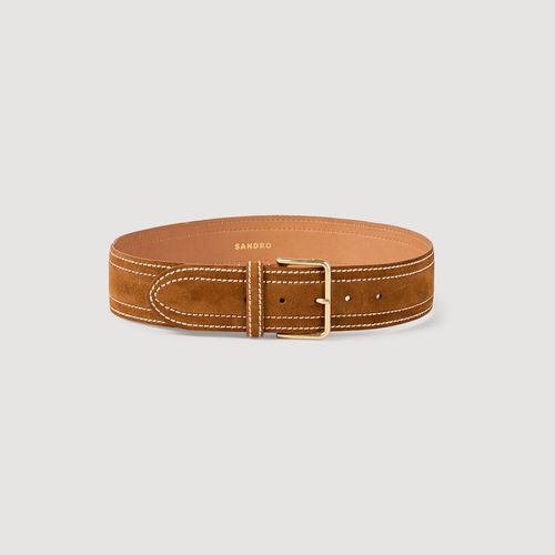 Wide leather belt