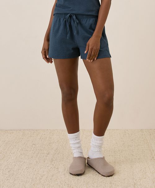Women's French Navy Heather Cool Stretch Lounge Short