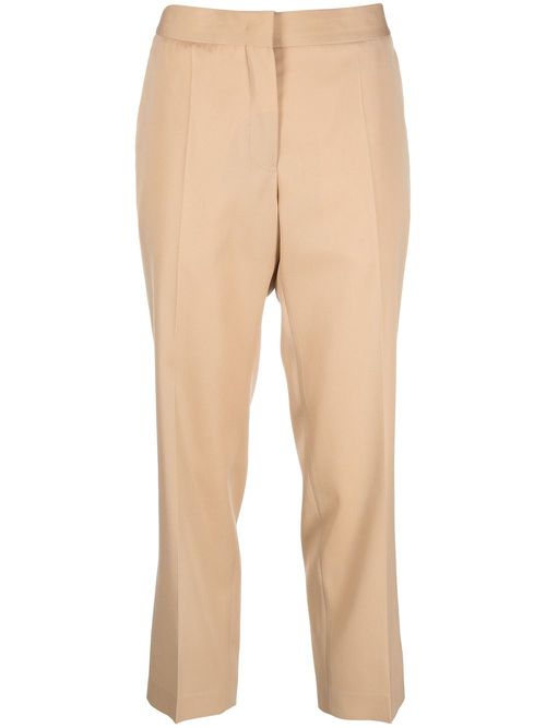 Tailored cropped trousers - Neutrals