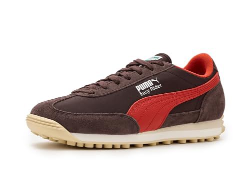 Puma Mens Easy Rider Vintage Shoes Chocolate Brown/Candy Apple