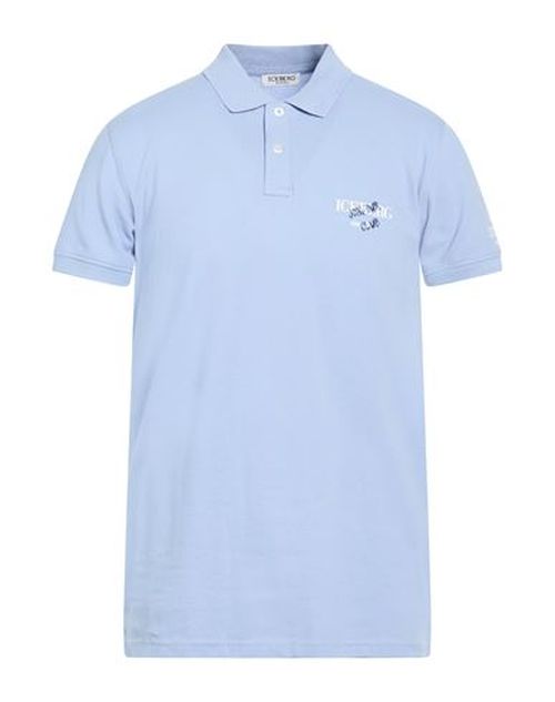 Beachwear Man Polo shirt Light blue Size L Cotton, Elastane