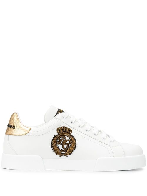 Portofino crown-patch leather sneakers