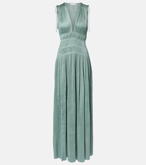 Tasneem satin plissé gown