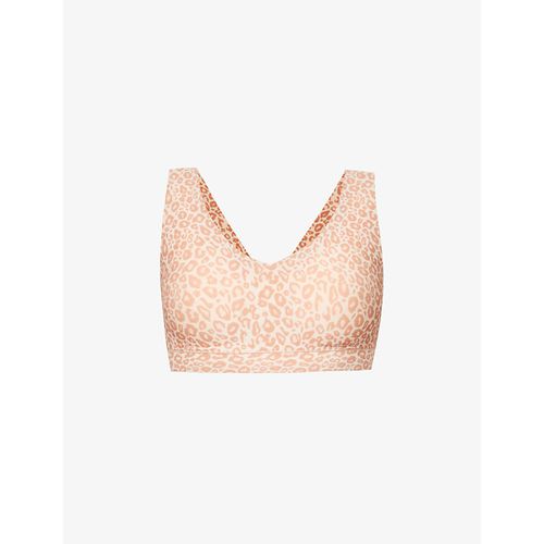Womens 0qr Leo Neutral Soft Stretch Stretch-jersey Bralette xxl