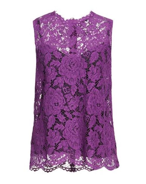 Woman Top Purple Size 2 Viscose, Cotton, Polyamide