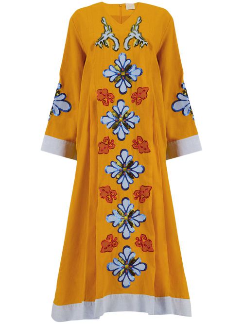 Crystal maxi dress - Orange