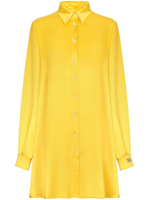 Silk satin shirt - Yellow
