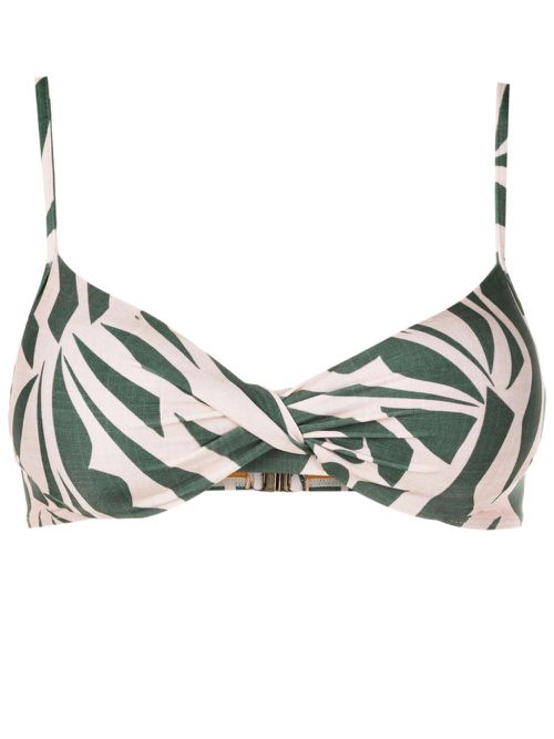 Cassis graphic-print bikini top - Green