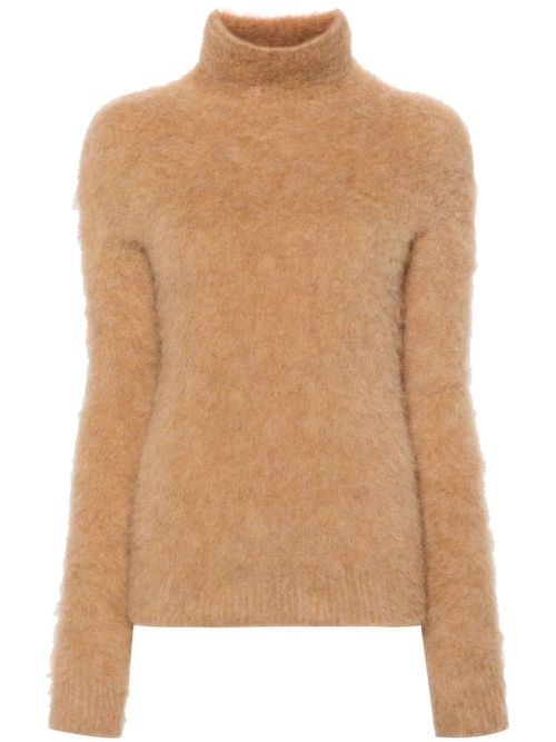 Mock-neck jumper - Brown