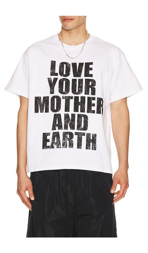 Ryoko Rain Love Your Mother Tee in White. M. Also in L, S, XL/1X