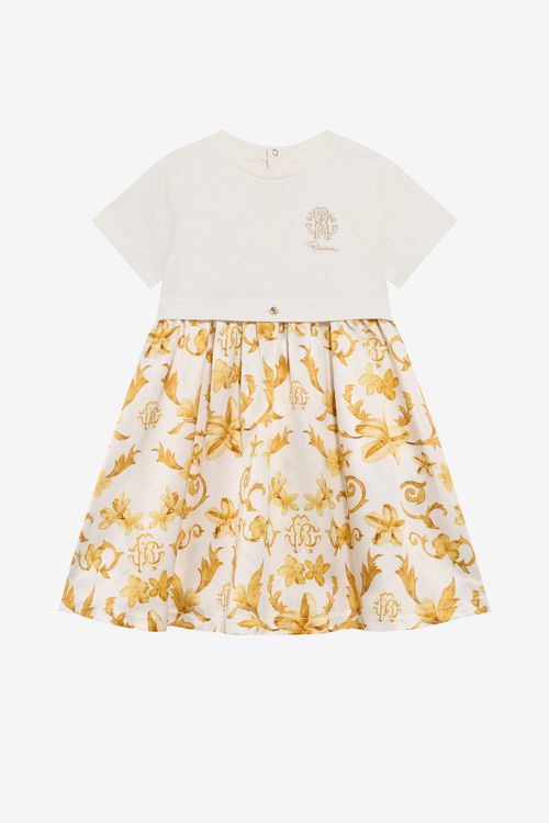 Araldic Print Silk Cotton Dress