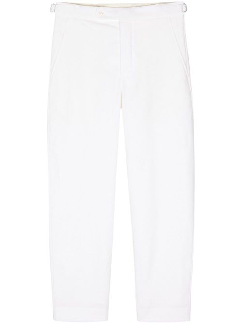 Straight-leg cotton trousers - White