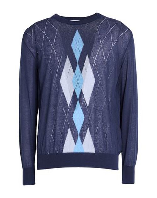 Man Sweater Navy Size 40 Viscose, Polyamide