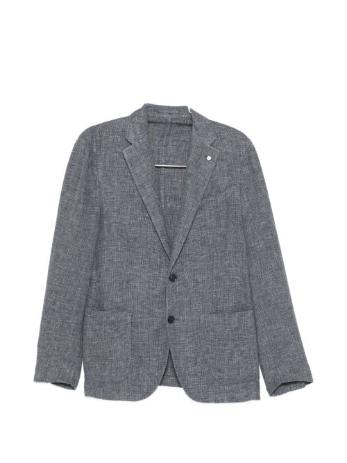 Notched Button Closure Single-Pocket Jacket - Size 38