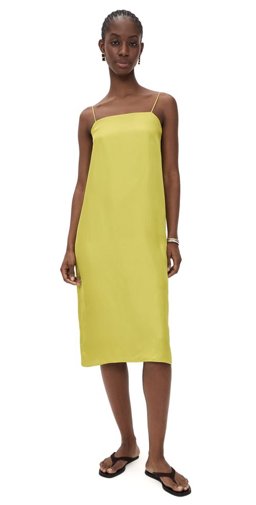 Everyday Silk Dress Chartreuse