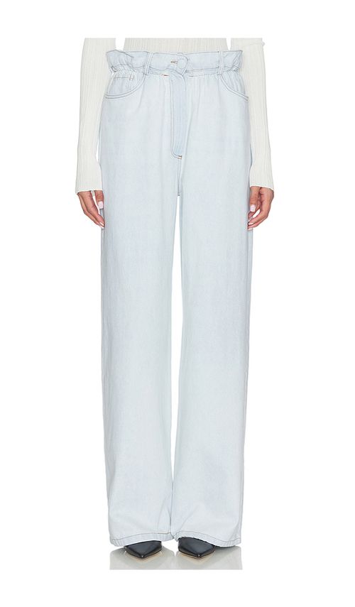SELMACILEK Aria Denim Pants in Baby Blue. L. Also in M