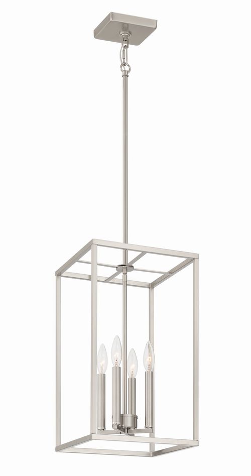 Brushed Polished Nickel Foyer Pendant from the Signature Foyer Collection