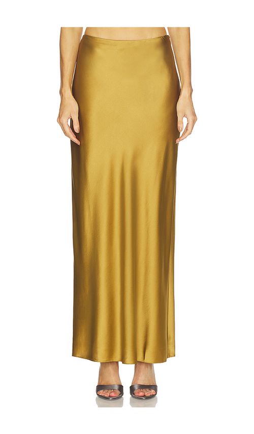 SRG Marion Silk Skirt in Chartreuse. L also in M, S