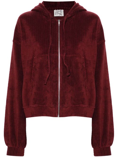 Corduroy hoodie - Red