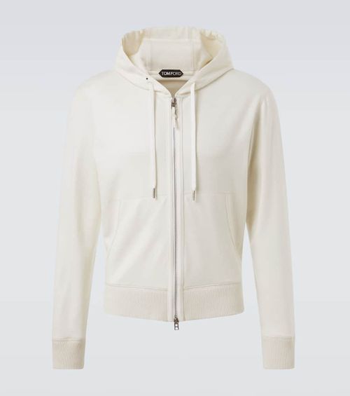 Cashmere zip-up hoodie