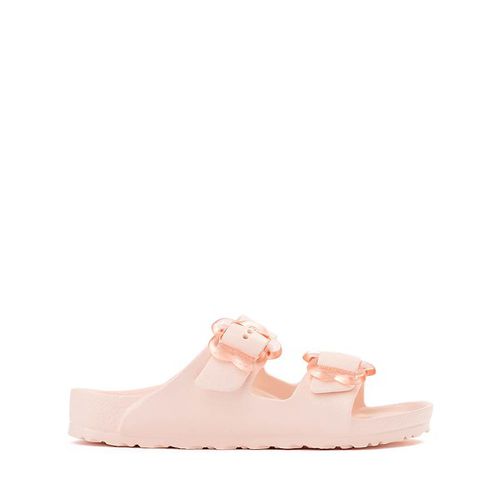 Birkenstock Arizona EVA Flower Slide Sandal - Little Kid - Eggshe