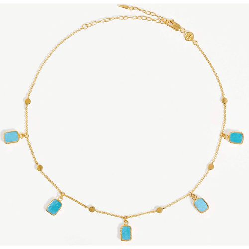 Lena Charm Choker | Gold Plated/Turquoise