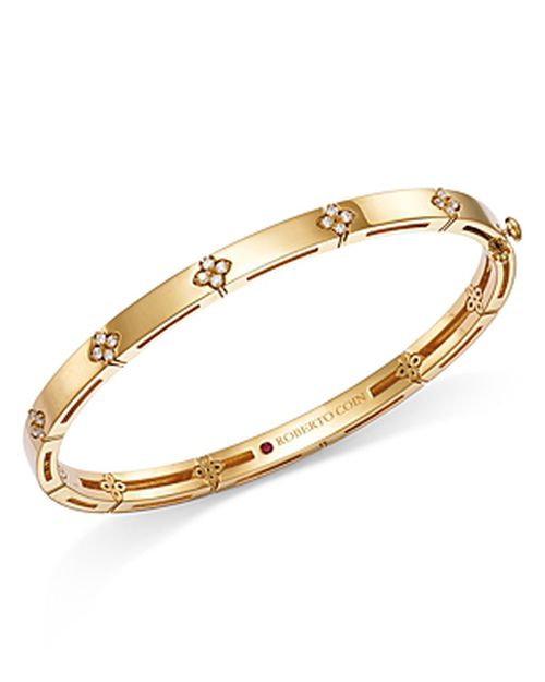 18K Yellow Gold Verona Diamond Bangle Bracelet