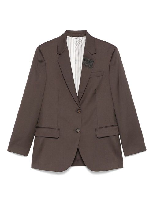 Single-breasted blazer - Brown
