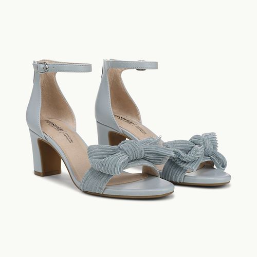 Stride Shoes Florence Bow Dress Sandal Ice Blue Faux Leather