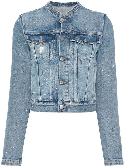 Distressed denim jacket - Blue