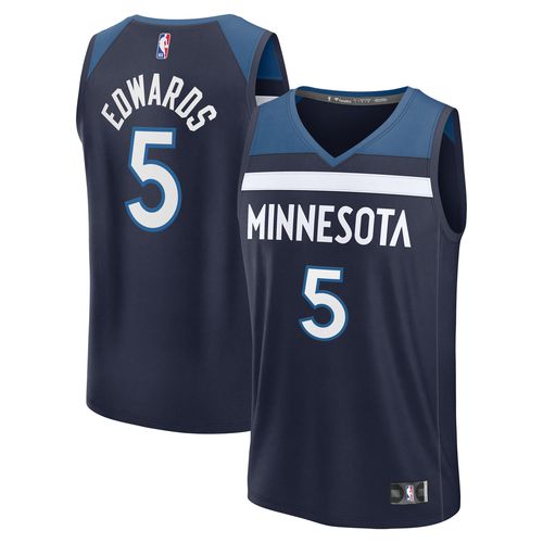 Youth Anthony Edwards Navy Minnesota Timberwolves Fast Break Replica Player Jersey
