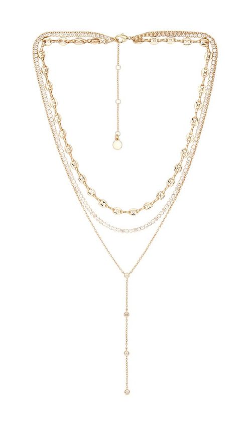BaubleBar Catalina Gold Layered Necklace in Metallic Gold