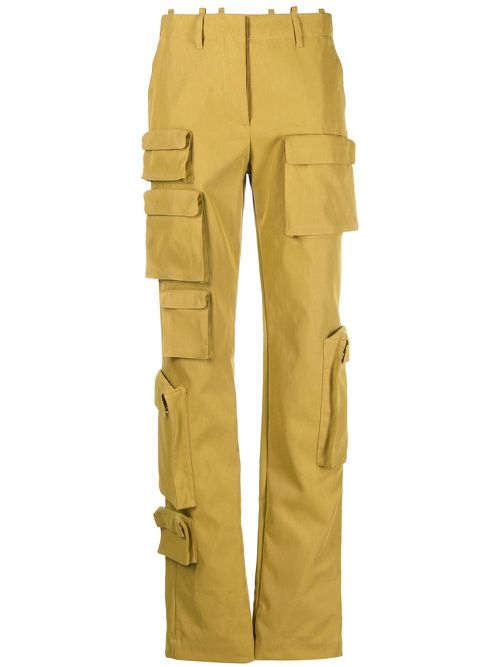 Co Multipocket straight-leg cargo trousers - Green