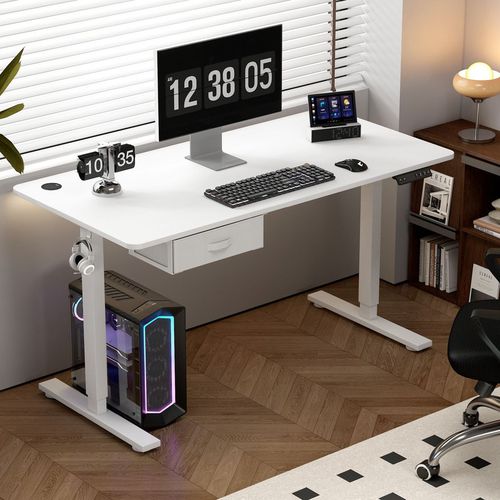Electric Desk Height Adjustable  Standing or Sitting Computer Desk with USB A Charger Point 100cm  Easton Desk