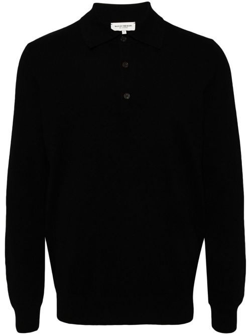 Cashmere polo jumper - Black