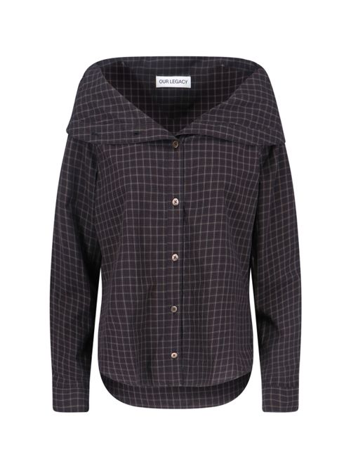 Faux Lumberjack Check Cotton Button-Down Shirt