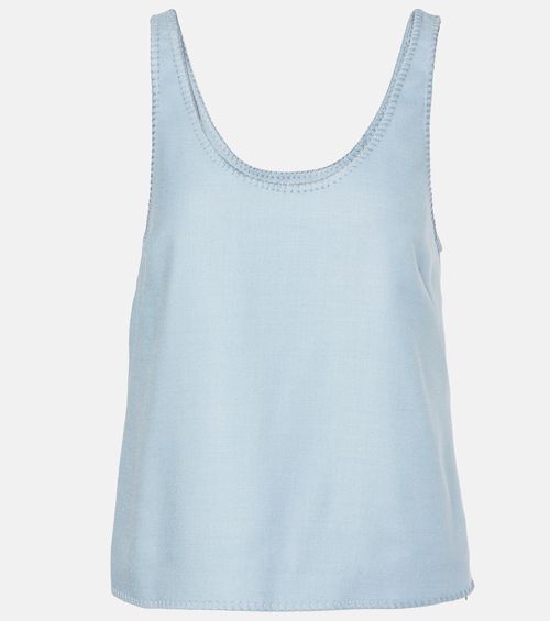 Muriel silk and wool tank top
