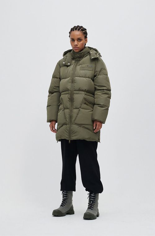 Padded hooded coat - Yellow