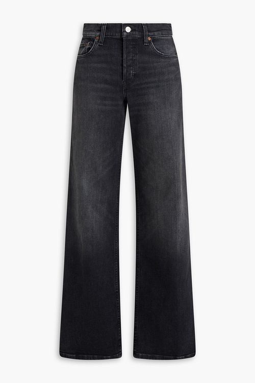 Mid-rise wide-leg jeans - Gray - 25